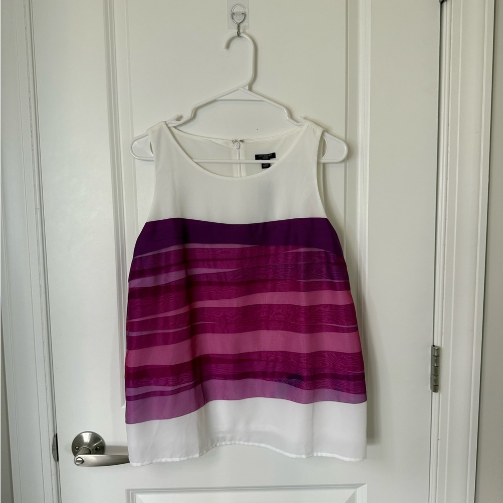 Ann Taylor Violet Detailed Sleeveless Top